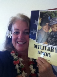 Carol shared story of Military Mommy, her daughter who is now a captain in the US Army. The little boy on the cover is now eight years old and would be joining them at the library event. His mom was presently deployed. 